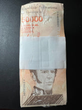 Load image into Gallery viewer, Venezuela 50,000 (50000) Bolivar Soberano, 2019 UNC 1000 Note Brick