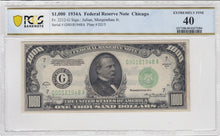 Load image into Gallery viewer, 1934A $1000 Federal Reserve Note Chicago FR 2211-G PCGS BANKNOTE XF40 Nice Note