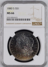 Load image into Gallery viewer, 1880-S $1 Morgan Silver Dollar NGC MS66 - Gorgeous Multi Toned Gem