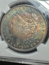Load image into Gallery viewer, 1880-O $1 Morgan Silver Dollar NGC MS63 & (CAC)  - - Beautifully Rainbow Toned