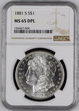 Load image into Gallery viewer, 1881-S Morgan Silver Dollar NGC MS65 DPL (DMPL) - Flashy Frosty Deep Mirror Gem