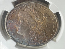 Load image into Gallery viewer, 1884-CC Morgan Silver Dollar NGC MS66 - - Beautiful Golden, Blue. Burgundy Toned