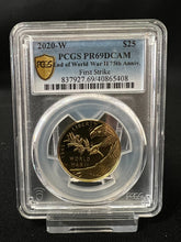 Load image into Gallery viewer, 2020-W End Of World War II 75th Anniv PCGS PR69 DCAM 1/2oz Gold FIRST STRIKE