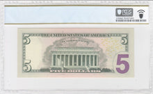 Load image into Gallery viewer, 2013 STAR $5 Federal Reserve Notes Richmond Fr 1996-E -- PMG Banknote 70 PPQ!!