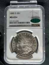 Load image into Gallery viewer, 1880-S $1 Morgan Dollar NGC MS65+ (CAC) -- Blast White & Frosty