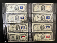 Load image into Gallery viewer, 1976 $2 Consecutive Notes w/ 50 State Flags Set - First Day Cancels - Choice UNC