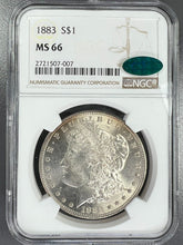 Load image into Gallery viewer, 1883-P Morgan Silver Dollar NGC MS66 (CAC) - - Blast White and Frosty Devices