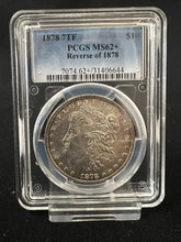 Load image into Gallery viewer, 1878 7tf $1 Morgan Silver Dollar PCGS MS62+ -- Reverse of 78