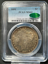Load image into Gallery viewer, 1891-P $1 Morgan Silver Dollar PCGS MS4 (CAC) -- Frosty w/ Light Peripheral Tone