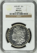 Load image into Gallery viewer, 1878 8TF $1 Morgan Silver Dollar NGC MS63 STAR 🌟 - Nice Frosty White Gem