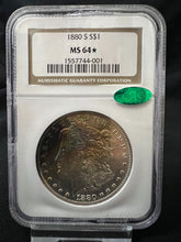 Load image into Gallery viewer, 1880-S Morgan Silver Dollar NGC MS64 STAR 🌟 --- Beautiful Rainbow Toning & (CAC)
