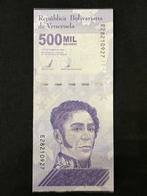 Load image into Gallery viewer, 20 X 2020 Venezuela 500 Mil Bolivares Banknote UNC (Uncirculated)