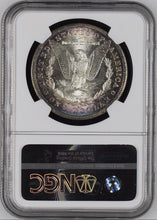 Load image into Gallery viewer, 1881-S Morgan Silver Dollar NGC MS65 - - Incredible Gold, Blue and Sea Green