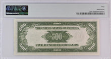 Load image into Gallery viewer, 1934-A $500 Federal Reserve Note - Fr. 2202-B New York - PMG AU50 Well Centered