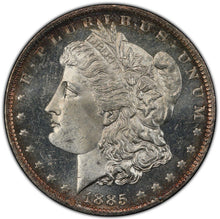Load image into Gallery viewer, 1885-O Morgan Silver Dollar PCGS MS65 DMPL (DPL) - Blast White Cameo
