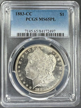 Load image into Gallery viewer, 1883-CC Morgan Silver Dollar PCGS MS65 PL - - Frosty & Blast White Prooflike