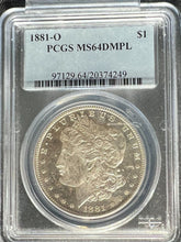 Load image into Gallery viewer, 1881-O Morgan Silver Dollar PCGS MS64 DMPL (DPL) Deep Mirrors and Frosty Devices