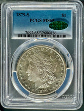 Load image into Gallery viewer, 1879-S $1 Morgan Silver Dollar PCGS MS65 (CAC) - - Frosty Blast White Gem