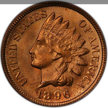 Load image into Gallery viewer, 1896 1¢ Indian Head Cent -- PCGS MS65+ RED & (CAC)