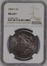 Load image into Gallery viewer, 1889-S $1 Morgan Silver Dollar NGC MS64+ - Gorgeous Toned Beauty