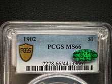 Load image into Gallery viewer, 1902-P Morgan Silver Dollar PCGS MS66 (CAC) - - Toned - It's A Greenie!