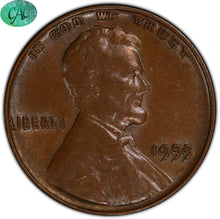 Load image into Gallery viewer, 1955 1¢ Doubled Die Obverse Lincoln Cent -- PCGS AU58 (CAC)