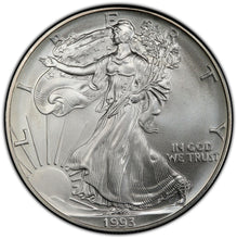 Load image into Gallery viewer, 1993 1oz Silver Eagle PCGS MS70 - Rare in top grade in the preferred PCGS Slab