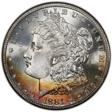 Load image into Gallery viewer, 1881-S Morgan Dollar PCGS MS66 (CAC) - Frosty & Blast White w/ Orange Crescent