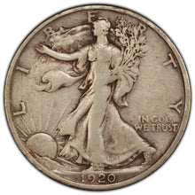Load image into Gallery viewer, 1920-D 50C Walking Liberty PCGS VF30

