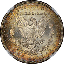 Load image into Gallery viewer, 1881-S $1 Morgan Dollar NGC MS65 - Lively Orange &amp; Green Toning - Great Strike!
