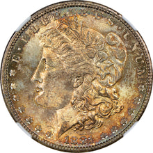 Load image into Gallery viewer, 1881-S $1 Morgan Dollar NGC MS65 - Lively Orange &amp; Green Toning - Great Strike!
