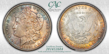 Load image into Gallery viewer, 1889-P $1 Morgan Dollar CACG MS65 -- Astonishing Russet &amp; Sea Green Toned Gem
