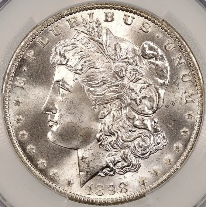 1898-0 $1 Morgan Dollar CACG MS65 -- Remarkable Flashy Gem w/ Nice Strike!