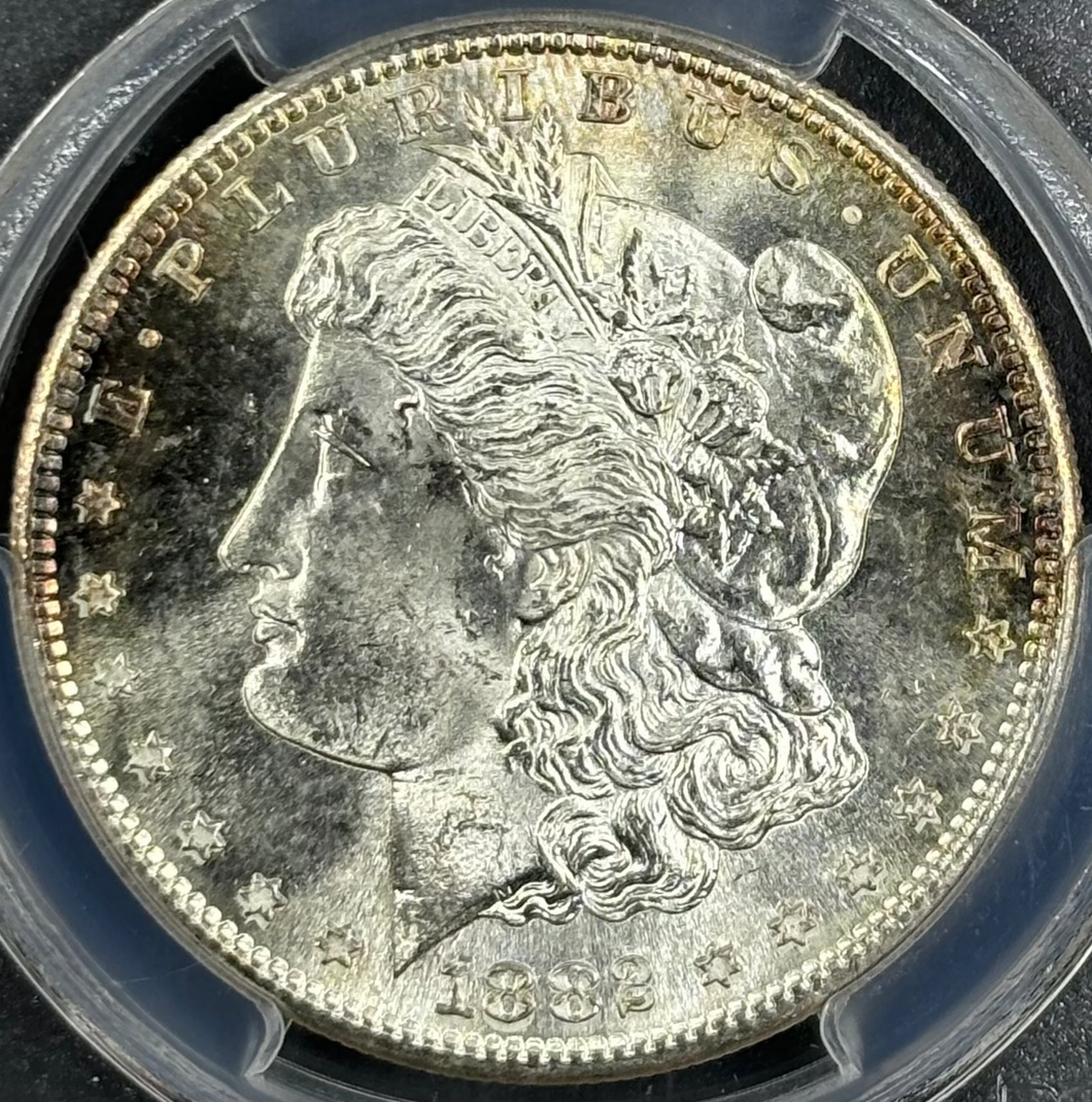 1882-S $1 Morgan PCGS MS65 -- Beautiful Gem w/ Light Golden Peripheral Toning