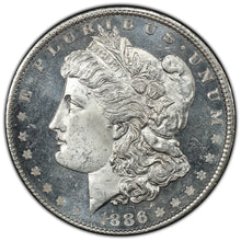Load image into Gallery viewer, 1886-P $1 Morgan Dollar PCGS MS65 DMPL -- White Frosty Cameo Gem w/ Deep Mirrors
