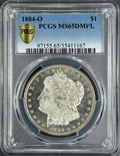 Load image into Gallery viewer, 1884-O $1 Morgan Dollar PCGS MS65 DMPL -- Stunning Frosty Deep Mirror Gem
