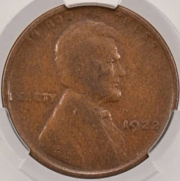 1922 No D Lincoln Wheat Cent CACG VF30 Strong Reverse - Nice Even Rich Brown