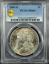 Load image into Gallery viewer, 1889-O $1 Morgan Dollar PCGS MS65 Bright &amp; Lustrous w/ Subtle Peripheral Toning
