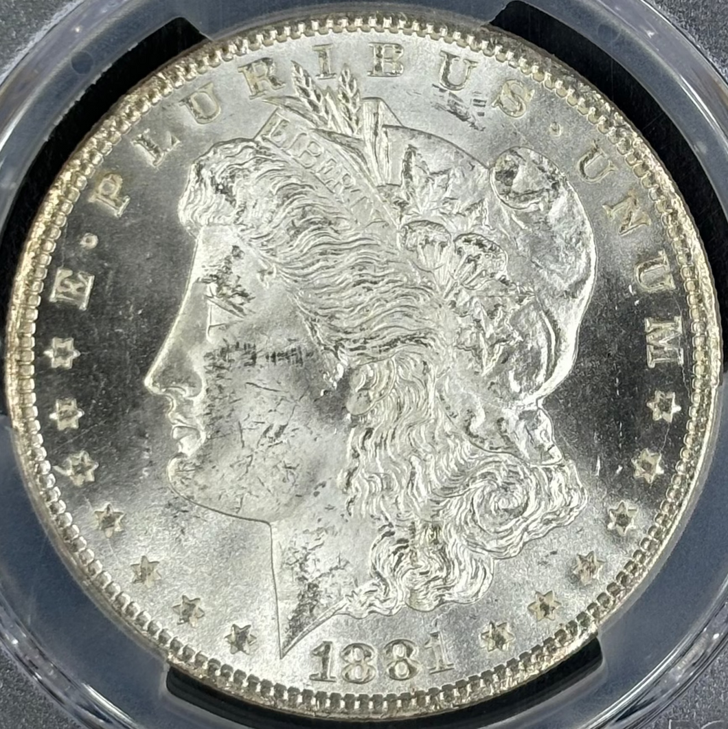 1881-CC $1 Morgan Dollar PCGS MS65 -- Breathtaking Lustrous Frosty White Gem
