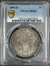 Load image into Gallery viewer, 1896-O $1 Morgan Dollar PCGS MS63 Incredibly Lustrous &amp; Great Toning Better Date
