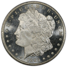 Load image into Gallery viewer, 1885-CC $1 Morgan Dollar PCGS MS65 DMPL Black &amp; White Frosty Cameo Deep Mirrors
