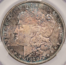 Load image into Gallery viewer, 1878-S $1 Morgan Dollar CACG MS65 -- Vivid Blue, Russet &amp; Gold Toned Gem
