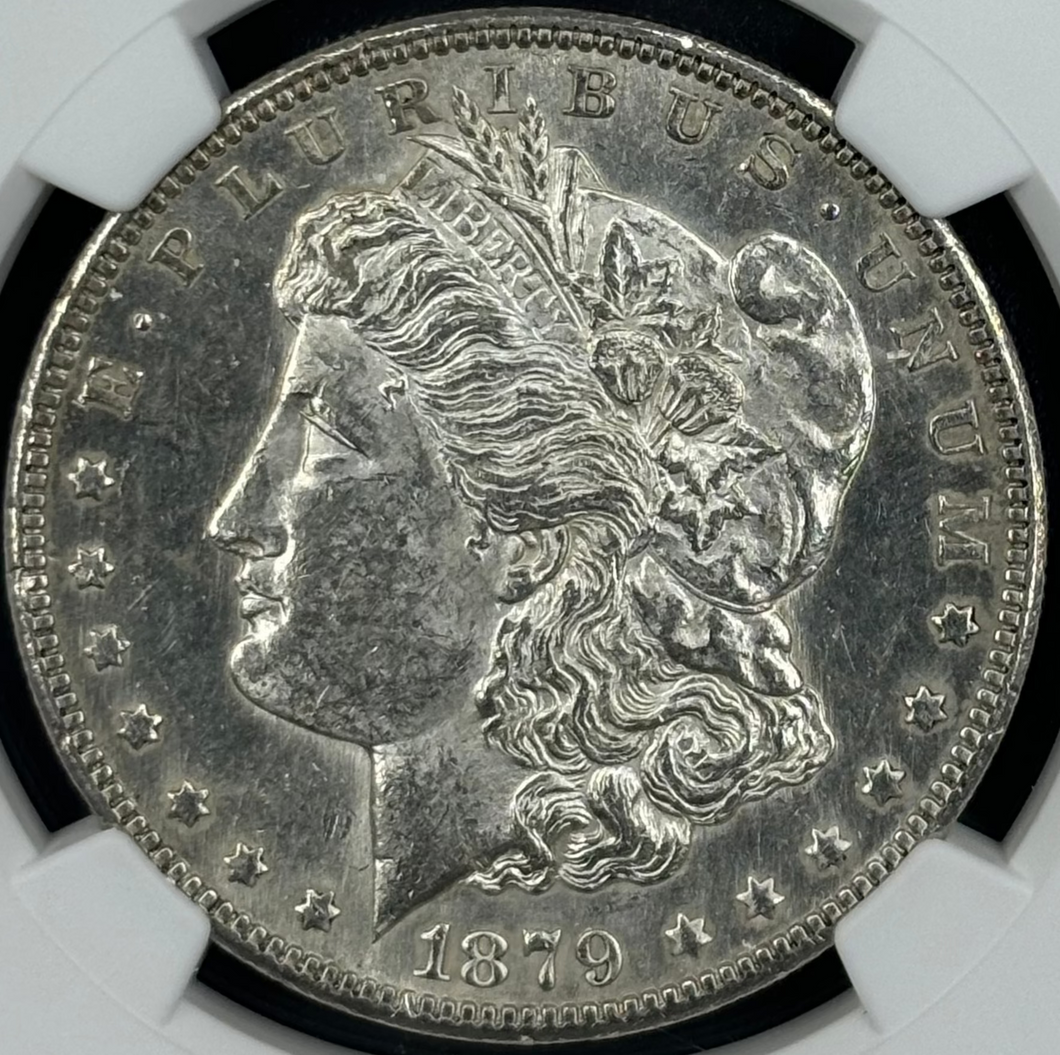 1879-S $1 Morgan Reverse Of 1878 NGC MS60 Flashy & Strong Strike Rare Variety