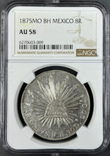 Load image into Gallery viewer, Mexico Republic 1875 Mo-BH 8 Reales NGC AU58 - Nice Bright Coin
