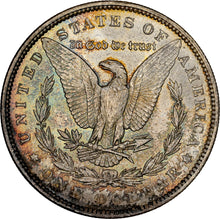 Load image into Gallery viewer, 1889-P $1 Morgan Dollar NGC MS66+ -- Beautiful Blue, Orange &amp; Russet Toned Gem
