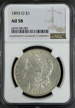 Load image into Gallery viewer, 1893-O $1 Morgan Dollar NGC AU58 -- Spectacular Bright &amp; Lustrous w/ Nice Strike
