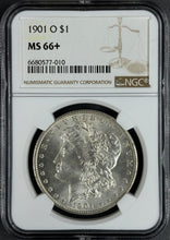 Load image into Gallery viewer, 1901-O $1 Morgan Dollar NGC MS66+ -- Phenomenal Bright White Lustrous Gem
