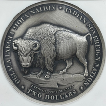 Load image into Gallery viewer, 2023 $2 Onc Papa Bison Ultra High Relief - NGC MS70 - Oglala Lakota Sioux Nation
