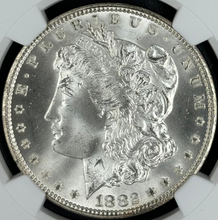 Load image into Gallery viewer, 1882-CC $1 Morgan NGC MS66 -- Spectacular Blast White Frosty Gem w/ Great Luster
