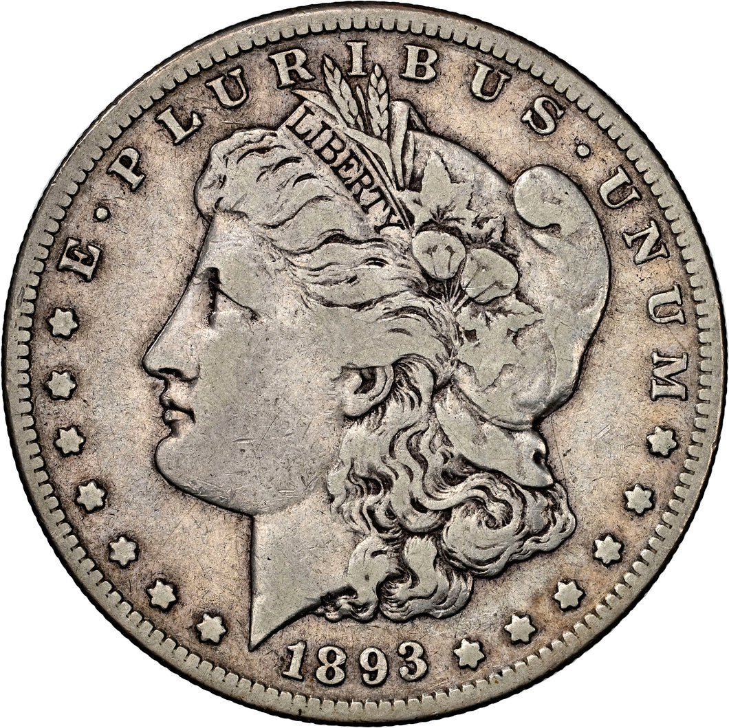 1893-S $1 Morgan NGC F12 Wonderful Key Date w/ Nice Even Circulated Appearance